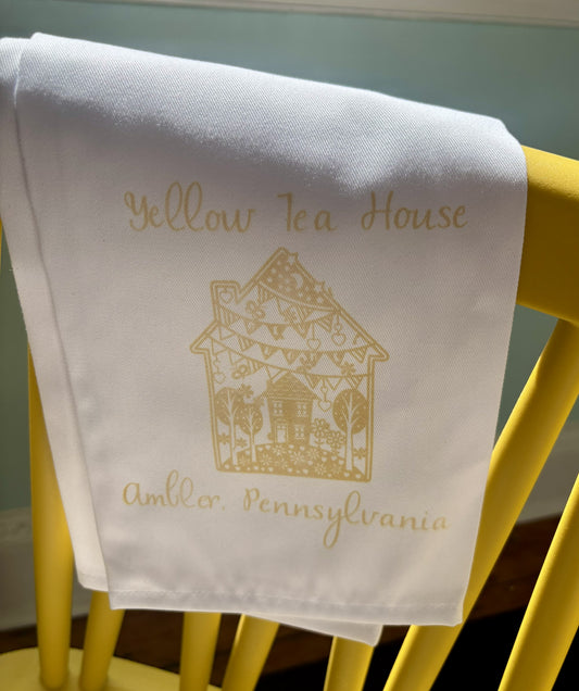 Yellow Tea House Logo Tea Towel